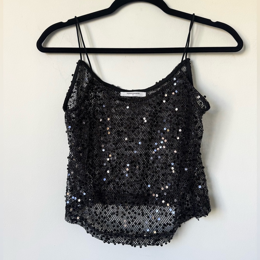 Peppermayo Afterhours Sequin Cami Top & Skirt in Midnight Stars - Size M/L - Picture 3 of 14